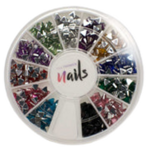 Multi Colours - Triangle Shape Nail Gem Wheel
