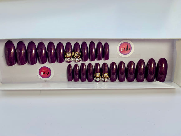 Blair Purple Crystal Accent Long oval