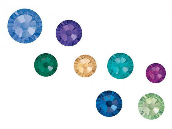 Swarovski SS5 (1.8mm) No Hot Fix Crystals - Pack of 100 Peacock Mix