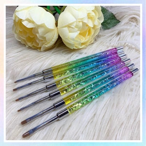 Rainbow Gel/Art Brush Set (6 brushes)