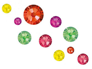 Swarovski Crystals mixed sizes pack of 100 - Tutti Fruity Mix
